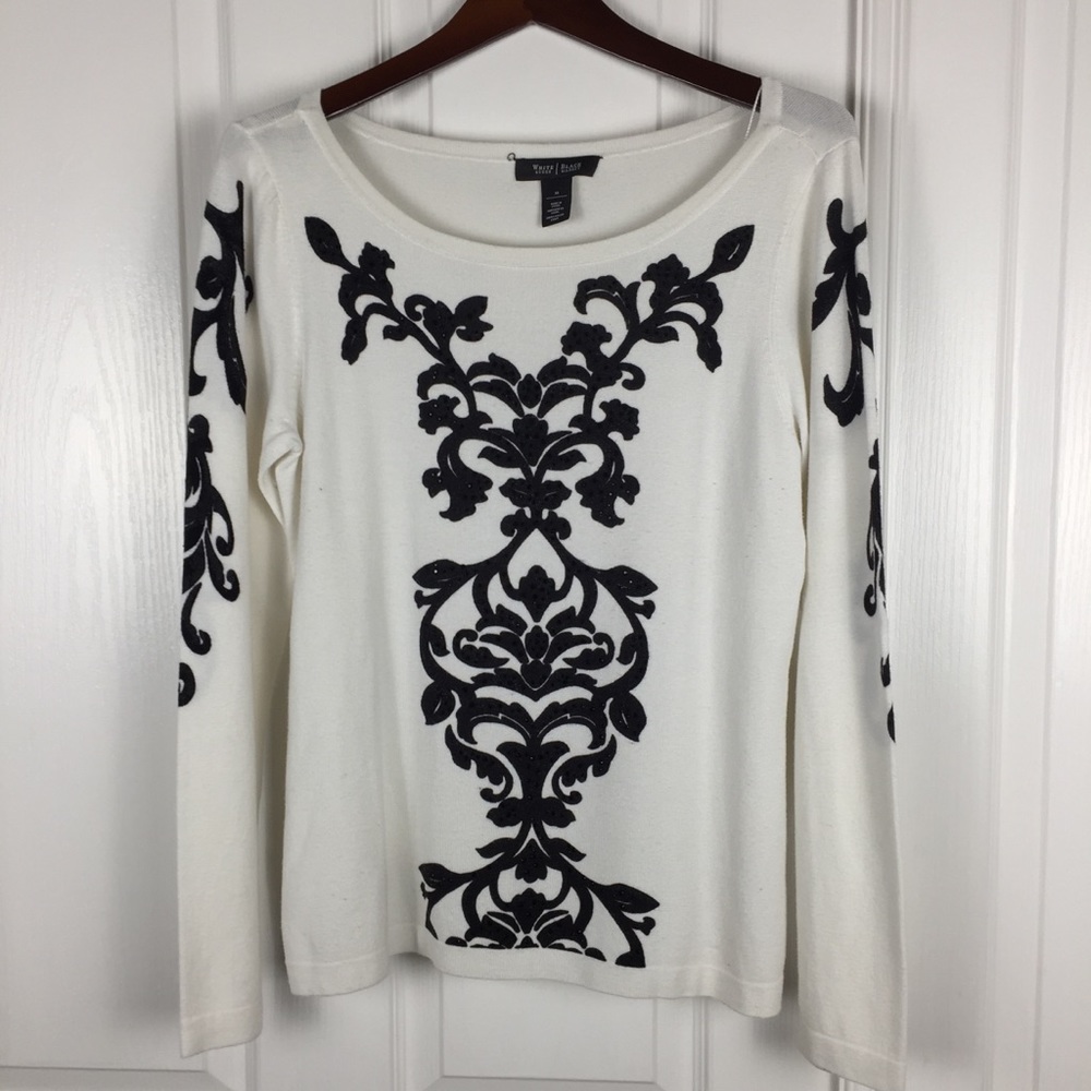 White House Black Market Medium Filagree Sweater